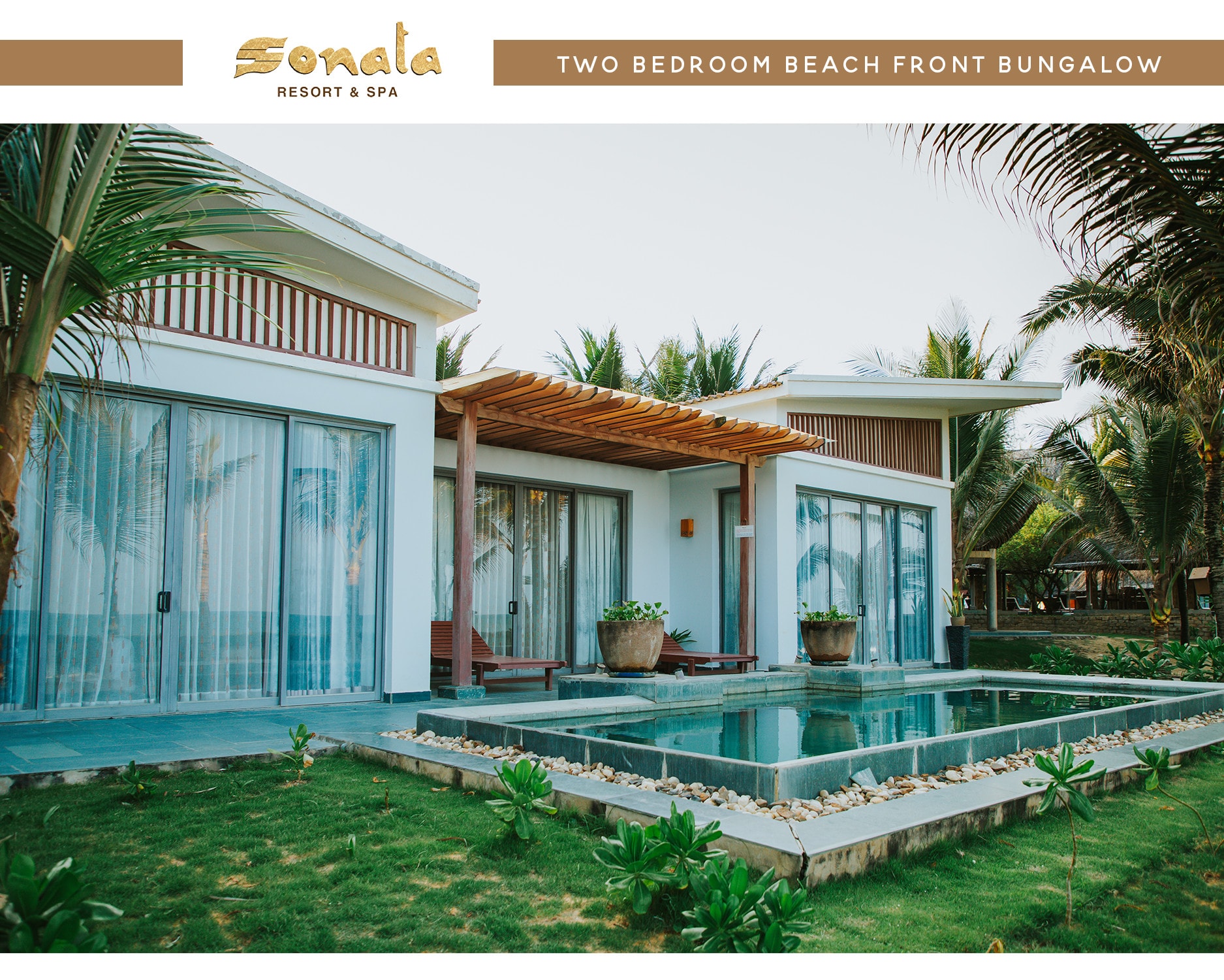 Two-Bedroom Beach Front Bungalow at Sonata Resort -